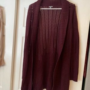 Plum Cardigan Sweater